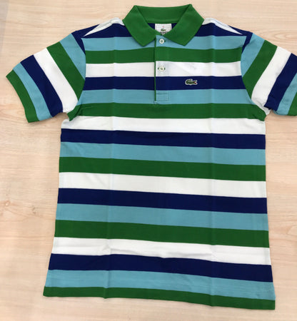 Polo Lacoste in cotone mezza manica con bottoncini e logo ricamato lateralmente unisex