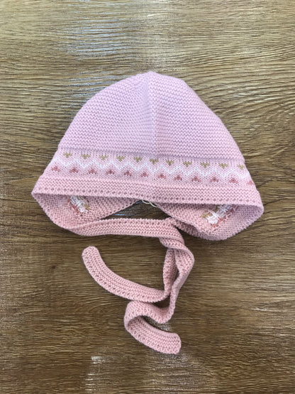 Cuffia PCS rosa con lacci e decorazione