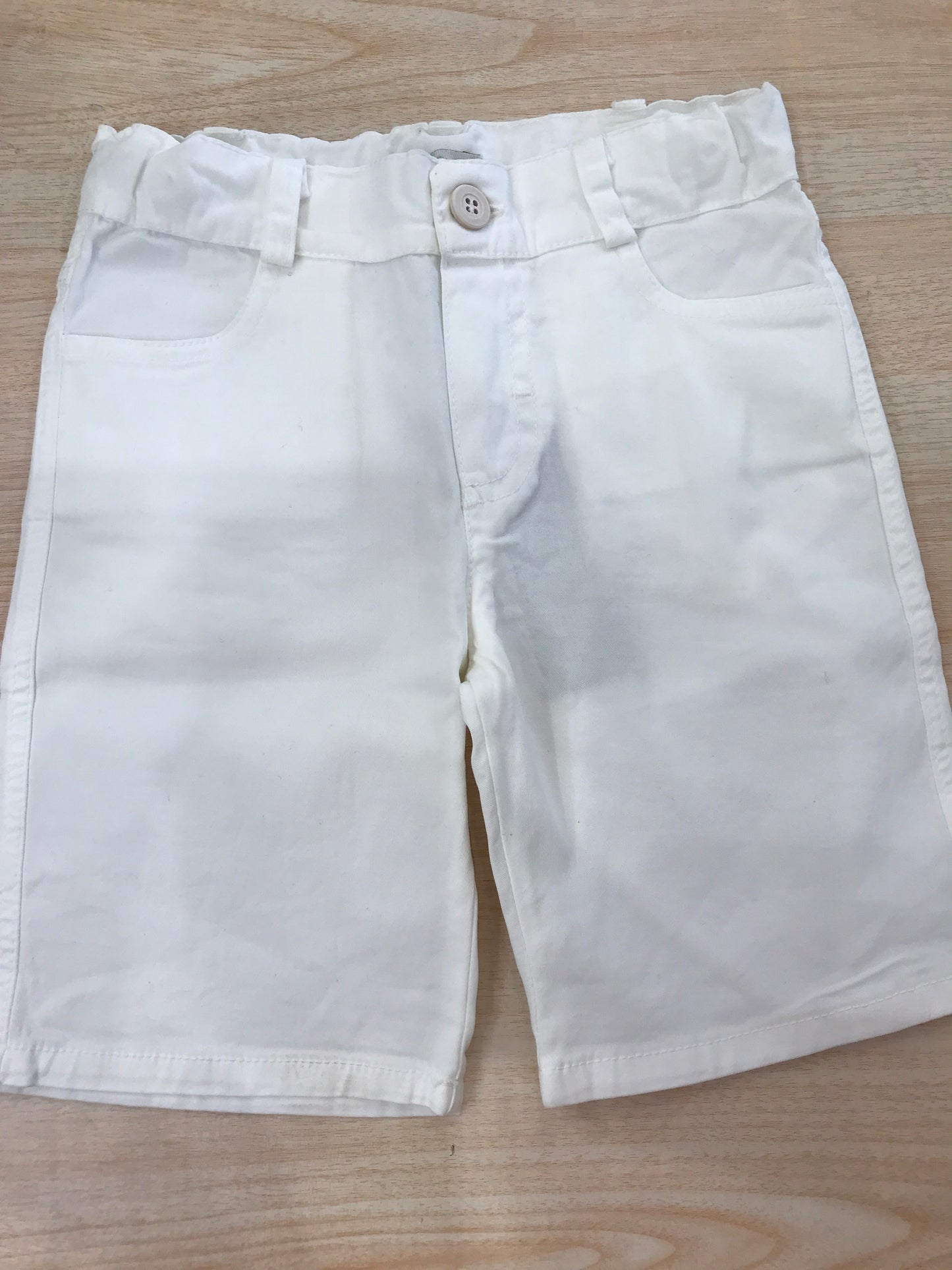 Pantalone Jo Milano in cotone bianco con tasche sul davanti e sul retro