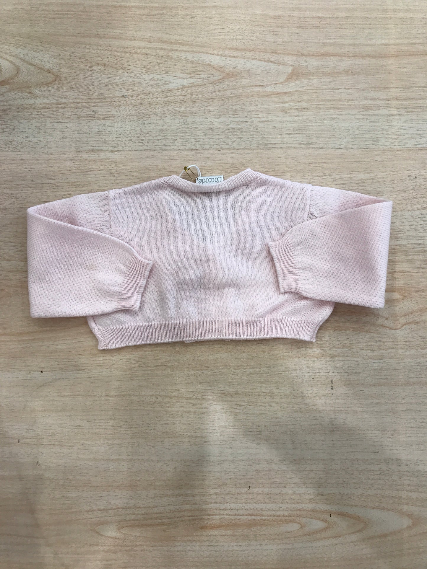 Cardigan Coccodè in filo rosa doppio petto con bottoncini