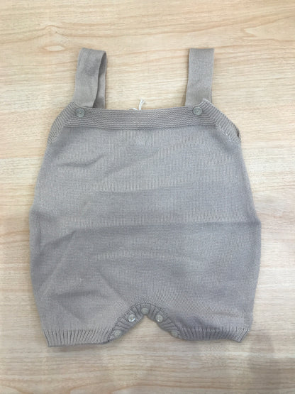 Salopette Baby Lord in filo tortora con bretelle con bottoncini