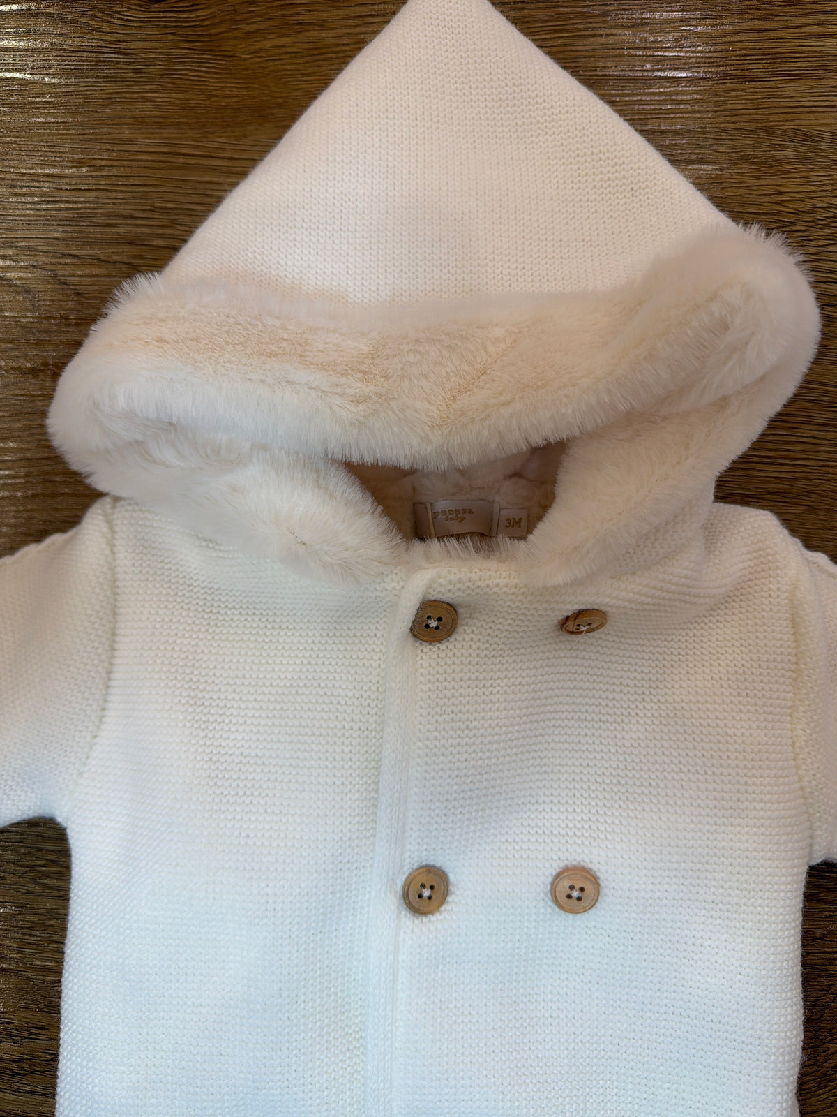 Eskimo PCS intero con cappuccio con pelliccia interna piccoli bottoncini e piedini