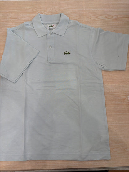 Polo Lacoste in cotone mezza manica con bottoncini e logo ricamato lateralmente unisex