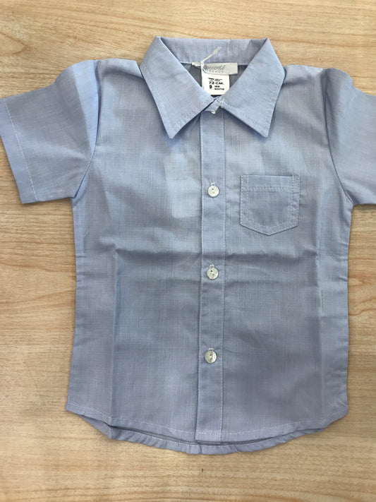 Camicia Coccodè in cotone mezza manica celeste con taschino laterale