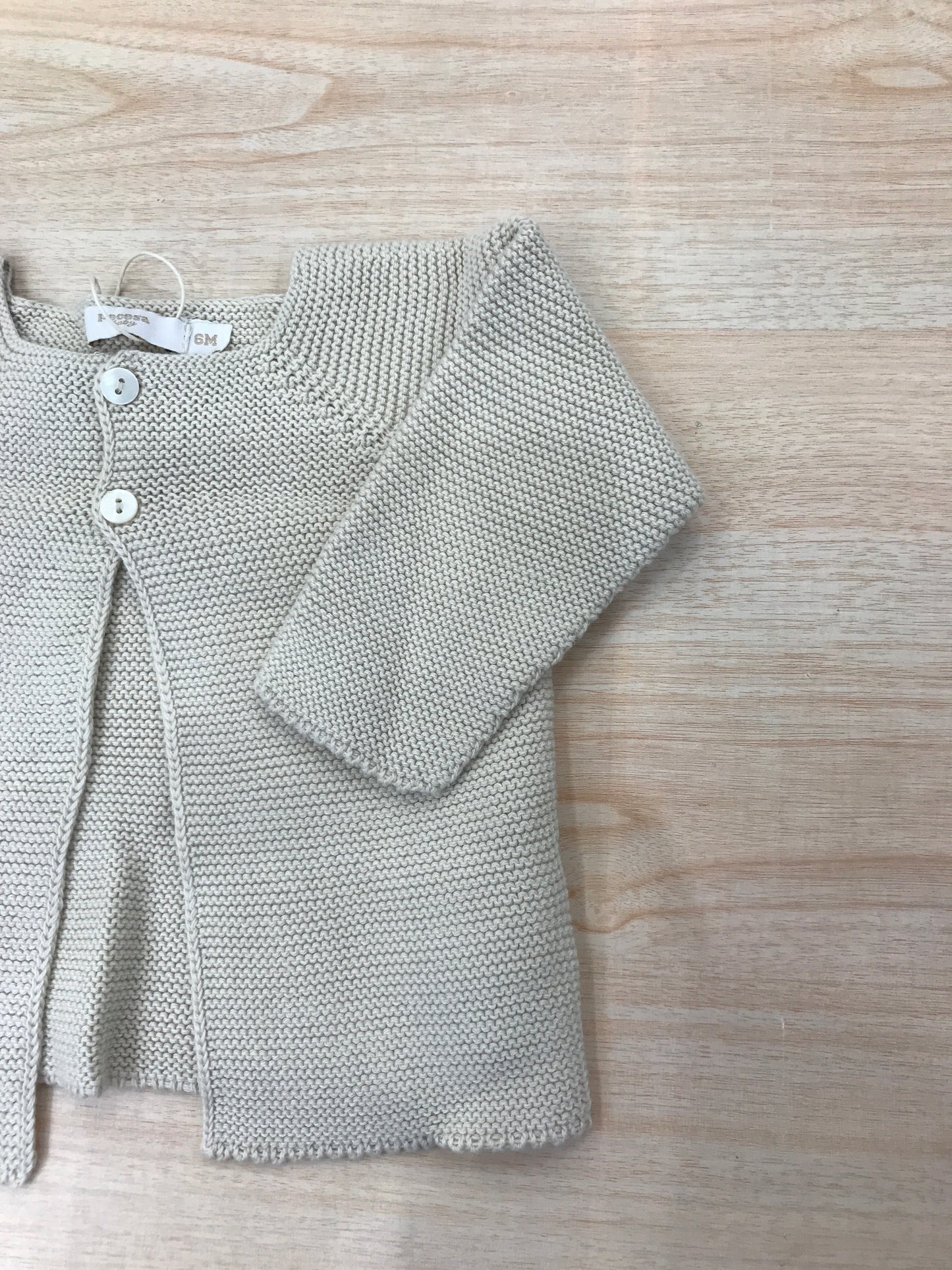 Cardigan PCS in filo con due bottoncini sul davanti