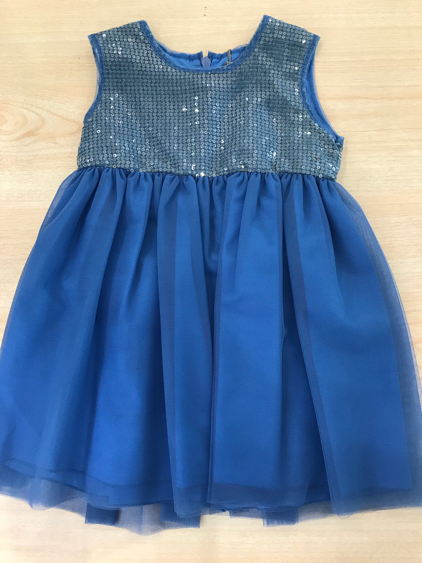 Abito Jo Milano in tulle con corpetto cn paillettes e zip sul retro