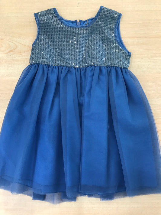 Abito Jo Milano in tulle con corpetto cn paillettes e zip sul retro