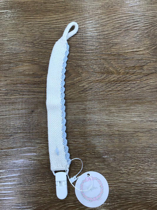 Catenina Fofettes panna con dettaglio smerlato celeste