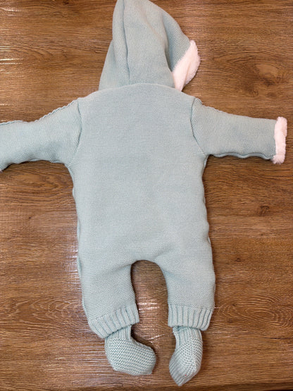 Eskimo PCS intero con cappuccio con pelliccia interna piccoli bottoncini e piedini