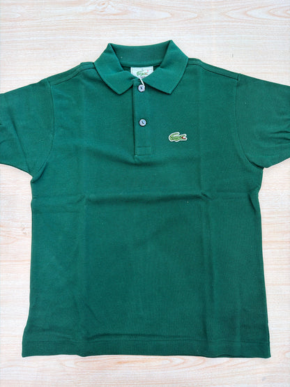 Polo Lacoste in cotone mezza manica con bottoncini e logo ricamato lateralmente unisex
