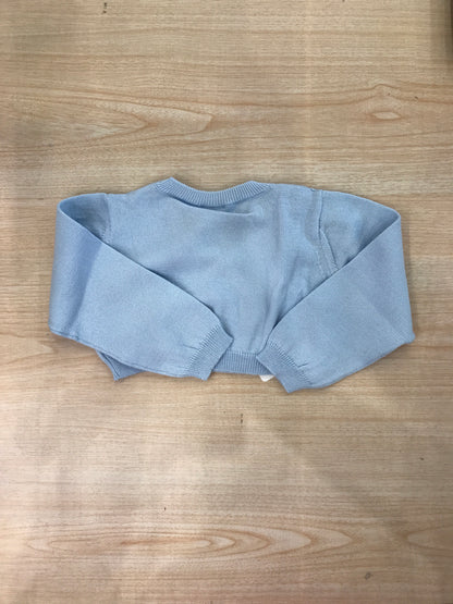 Cardigan Coccodè in filo celeste ad incrocio con piccoli bottoncini