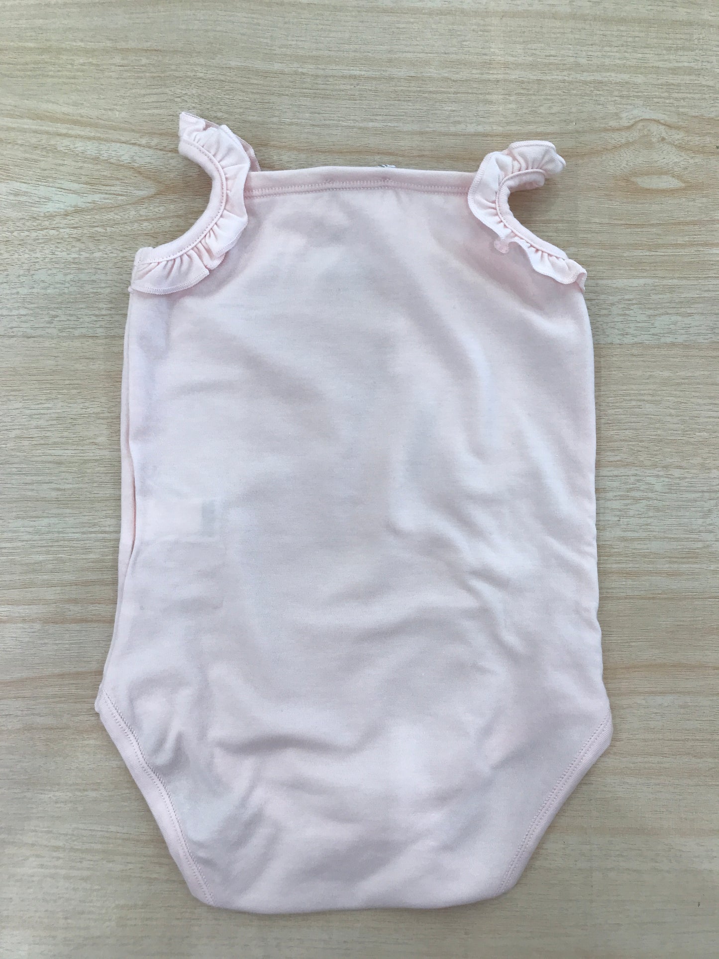 Body La Perla in cotone con bretelle con rusche rosa e logo brillantinato