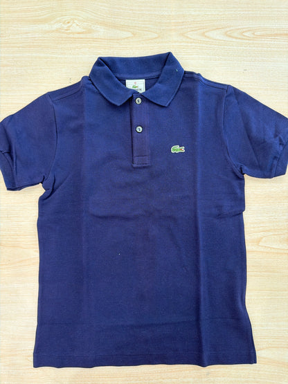 Polo Lacoste in cotone mezza manica con bottoncini e logo ricamato lateralmente unisex