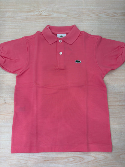 Polo Lacoste in cotone mezza manica con bottoncini e logo ricamato lateralmente unisex